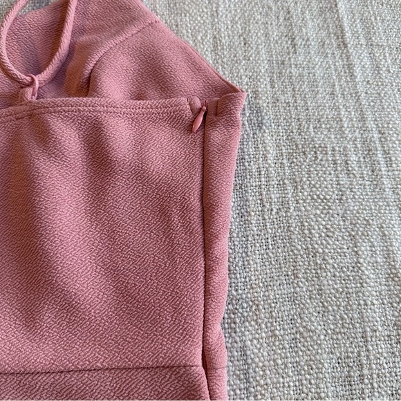 SHEIN Dusty Rose Strap Mini Dress Pink Stretch Textured Women’s Junior’s 8/10 - Picture 4 of 11